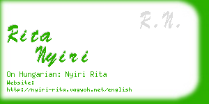 rita nyiri business card